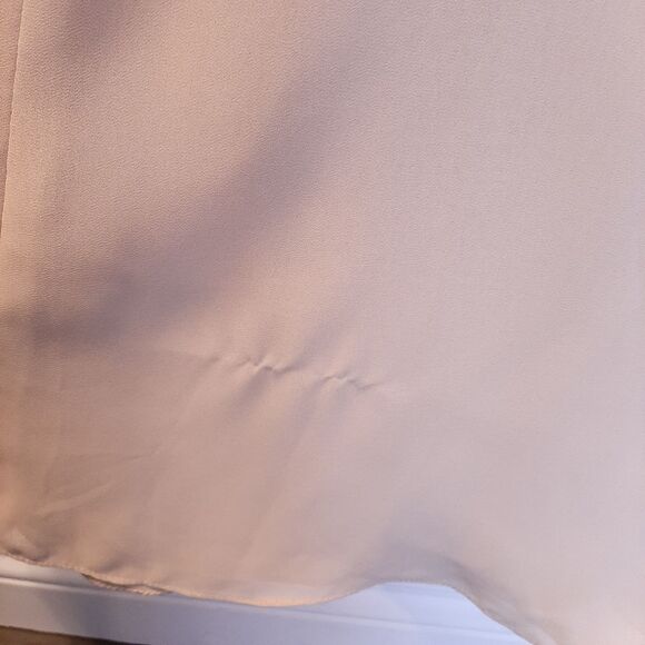 💠BELLA FORMALS Nude Draped Neck Beaded Waist A-Line Prom Wedding Dress - Picture 14 of 15